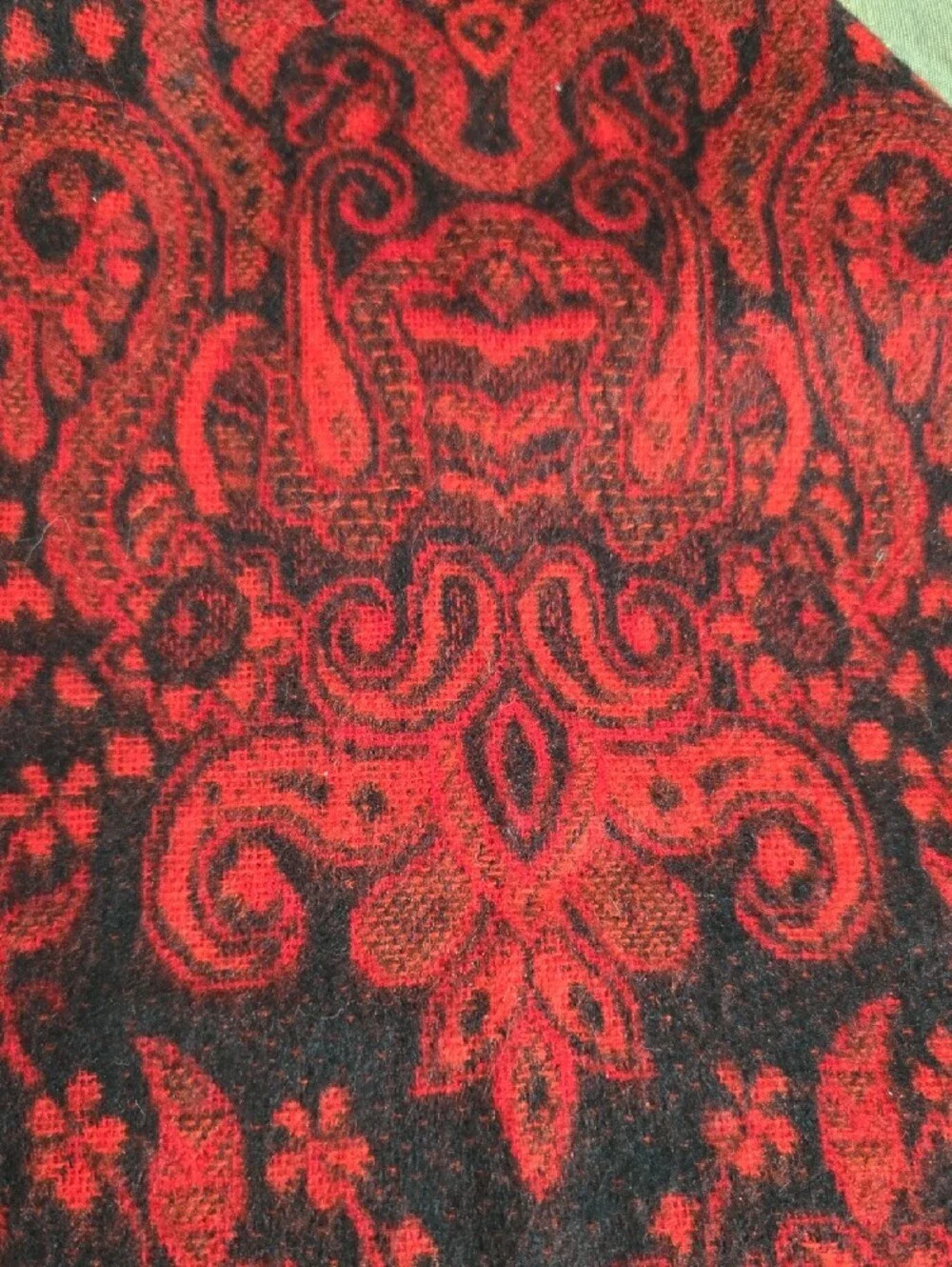 Red Paisley Wrap Scarf